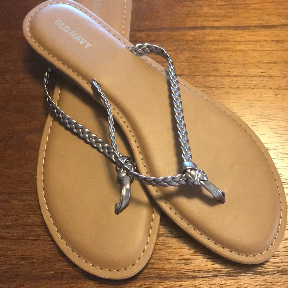 Old Navy Silver braided sandal